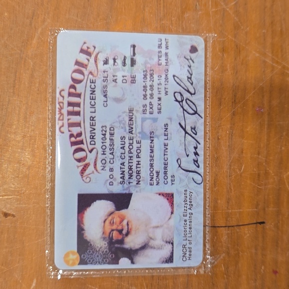 BUY NOW Santa Claus Drivers License - Picture 1 of 2